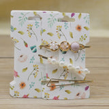 50Pcs Multi-Style Paper Hairpin Card DIY THANK YOU Hair Ornaments Clip Claw Card