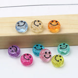 50Pcs Multicolor Acrylic Smiling Irregular Beads For DIY Bracelet