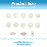 50Pcs Shell Bead Star Moon Pattern Brass Metal Embellishments for Jewelry Making