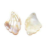 50Pcs Shell Pendants Feather Shape Loose Beads Charms DIY Jewelry Making