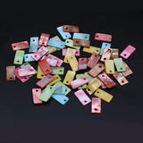 50Pcs Mother Of Pearl Shell Beads Rectangle Pendant DIY Jewelry