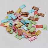 50Pcs Mother Of Pearl Shell Beads Rectangle Pendant DIY Jewelry