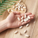 50Pcs Natural Wood Beads 20mm Unfinished Oval Round Wooden Spacer Beads