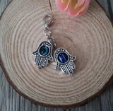 50Pcs Fatima Hamsa Hand Charm Evil Eye Lucky Necklace Bracelets Jewelry DIY