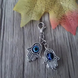 50Pcs Fatima Hamsa Hand Charm Evil Eye Lucky Necklace Bracelets Jewelry DIY