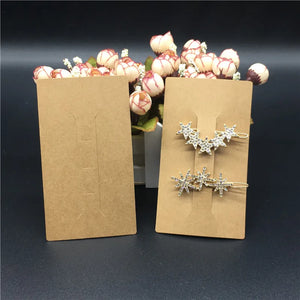 50Pcs Brown Headband Hairpin Cards for Packaging and Displays