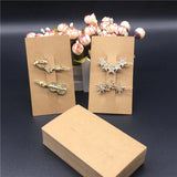 50Pcs Brown Headband Hairpin Cards for Packaging Displays