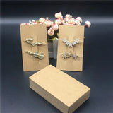 50Pcs Brown Headband Hairpin Cards for Packaging and Displays