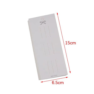 50Pcs High Bow 3 Snap Hair Clip Display Cardstock Hair Rope Jewelry Packaging