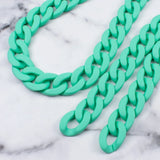 50Pcs/Pack 20*30MM Matte Acrylic Chain DIY Necklace Bag Glasses Link