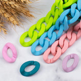50Pcs/Pack 20*30MM Matte Acrylic Chain DIY Necklace Bag Glasses Link