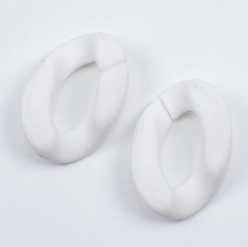 50Pcs/Pack 20*30MM Matte Acrylic Chain DIY Necklace Bag Glasses Link