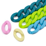 50Pcs/Pack 20*30MM Matte Acrylic Chain DIY Necklace Bag Glasses Link