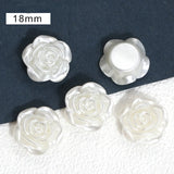 50Pcs/Pack ABS Flower Flatback Phone Stickers Sewing Crafts Pearl