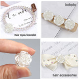 50Pcs/Pack ABS Flower Flatback Phone Stickers Sewing Crafts Pearl