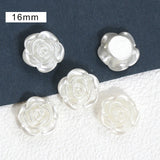 50Pcs/Pack ABS Flower Flatback Phone Stickers Sewing Crafts Pearl