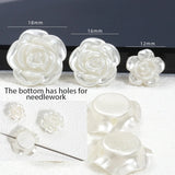 50Pcs/Pack ABS Flower Flatback Phone Stickers Sewing Crafts Pearl