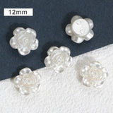 50Pcs/Pack ABS Flower Flatback Phone Stickers Sewing Crafts Pearl