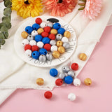50Pcs Natural Wooden Round Beads for Jewelry Making DIY