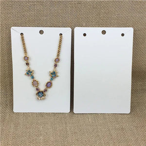 50Pcs Paper Necklace Packing Cards Pendant Displays Women Jewelry Gift Cards