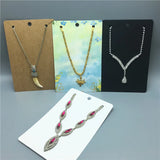 50Pcs Paper Necklace Packing Cards Pendant Displays Women Jewelry Gift Cards