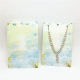 50Pcs Paper Necklace Packing Cards Pendant Displays Women Jewelry Gift Cards