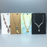 50Pcs Paper Necklace Packing Cards Pendant Displays Women Jewelry Gift Cards