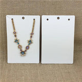 50Pcs Paper Necklace Packing Cards Pendant Displays Women Jewelry Gift Cards