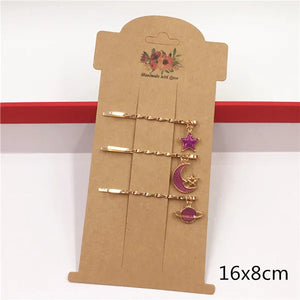 50Pcs Vintage Flower Jewelry Card, Necklace/Earring/Hairpin Packaging