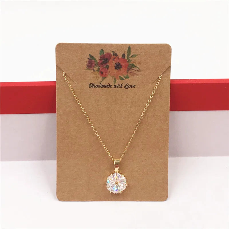 50Pcs Vintage Flower Jewelry Card, Necklace/Earring/Hairpin Packaging