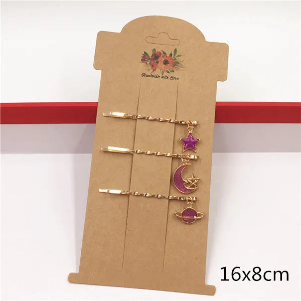 50Pcs Vintage Flower Jewelry Card, Necklace/Earring/Hairpin Packaging