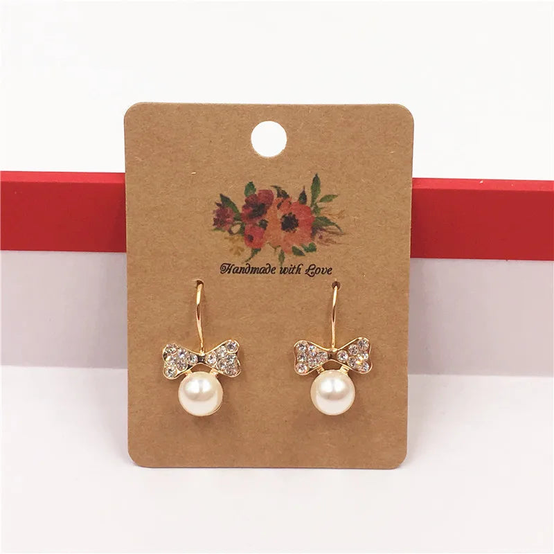 50Pcs Vintage Flower Jewelry Card, Necklace/Earring/Hairpin Packaging
