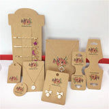 50Pcs Vintage Flower Jewelry Card for Necklace/Earring/Hairpin Packaging