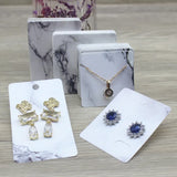 50Pcs Marbling Earring Necklace Card 5x5/5x9/5x6.5/5x7/6x6cm DIY Jewelry Display