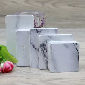 50Pcs Marbling Earring Necklace Card 5x5/5x9/5x6.5/5x7/6x6cm DIY Jewelry Display