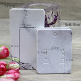 50Pcs Marbling Earring Necklace Card 5x5/5x9/5x6.5/5x7/6x6cm DIY Jewelry Display