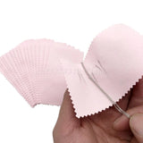 50Pcs Pink Polishing Cloth Jewelry Cleaner Brass & Copper Jewelry Tools