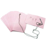 50Pcs Pink Polishing Cloth Jewelry Cleaner Brass & Copper Jewelry Tools