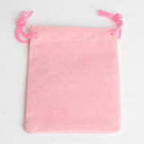 50Pcs Pink Velvet Drawstring Pouch Jewelry Bag 7x9cm Christmas Wedding Gift Bags