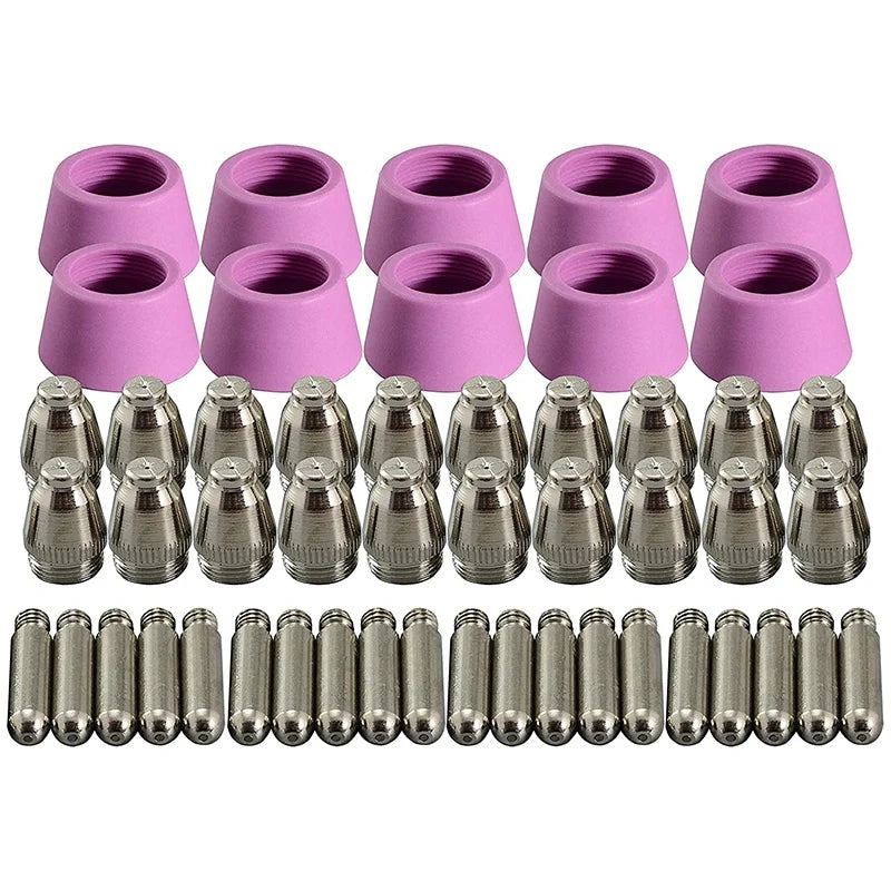 50Pcs Plasma Cutter Torch Consumables Kit For-60 SG-55 WSD-60