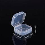 50Pcs Plastic Bead Containers Clear Jewelry Tool Box Carrying Cases