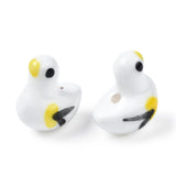 50Pcs Porcelain Bird Beads Colorful Ceramic Charms DIY Jewelry Making