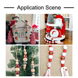 50Pcs Christmas Garland Wooden Beads Red Round Wood Beads 16mm
