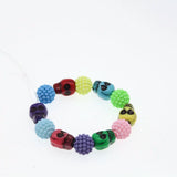 50Pcs Mixed Skull Big Hole Acrylic Spacer Beads Jewelry Making