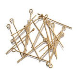50Pcs Raw Brass Eye Head Pins for DIY Jewelry Making
