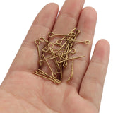 50Pcs Raw Brass Eye Head Pins for DIY Jewelry Making