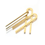 50Pcs Raw Brass Letter U Charms Earrings Pendants for Jewelry Making