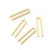 50Pcs Raw Brass Letter U Charms Earrings Pendants for Jewelry Making