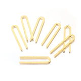 50Pcs Raw Brass Letter U Charms Earrings Pendants for Jewelry Making