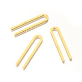 50Pcs Raw Brass Letter U Charms Earrings Pendants for Jewelry Making